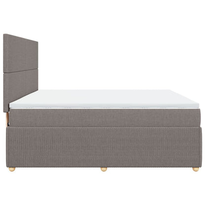 Boxspringbett mit Matratze Taupe 180x200 cm Stoff