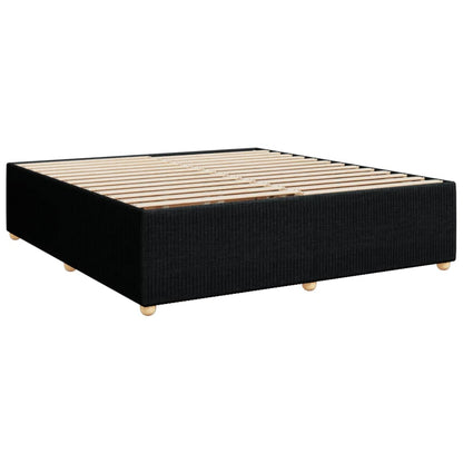 Boxspringbett mit Matratze Schwarz 180x200 cm Stoff