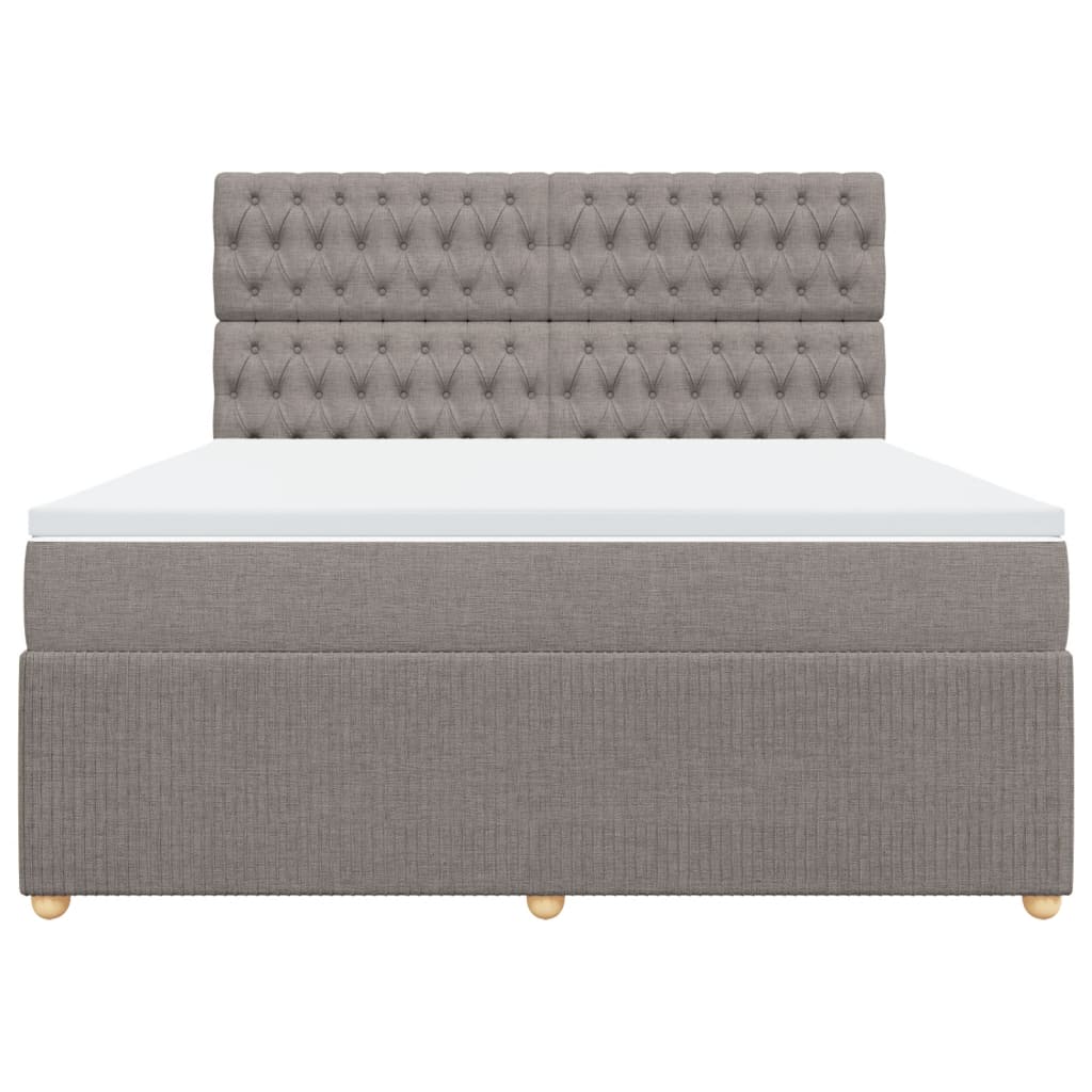 Boxspringbett mit Matratze Taupe 180x200 cm Stoff