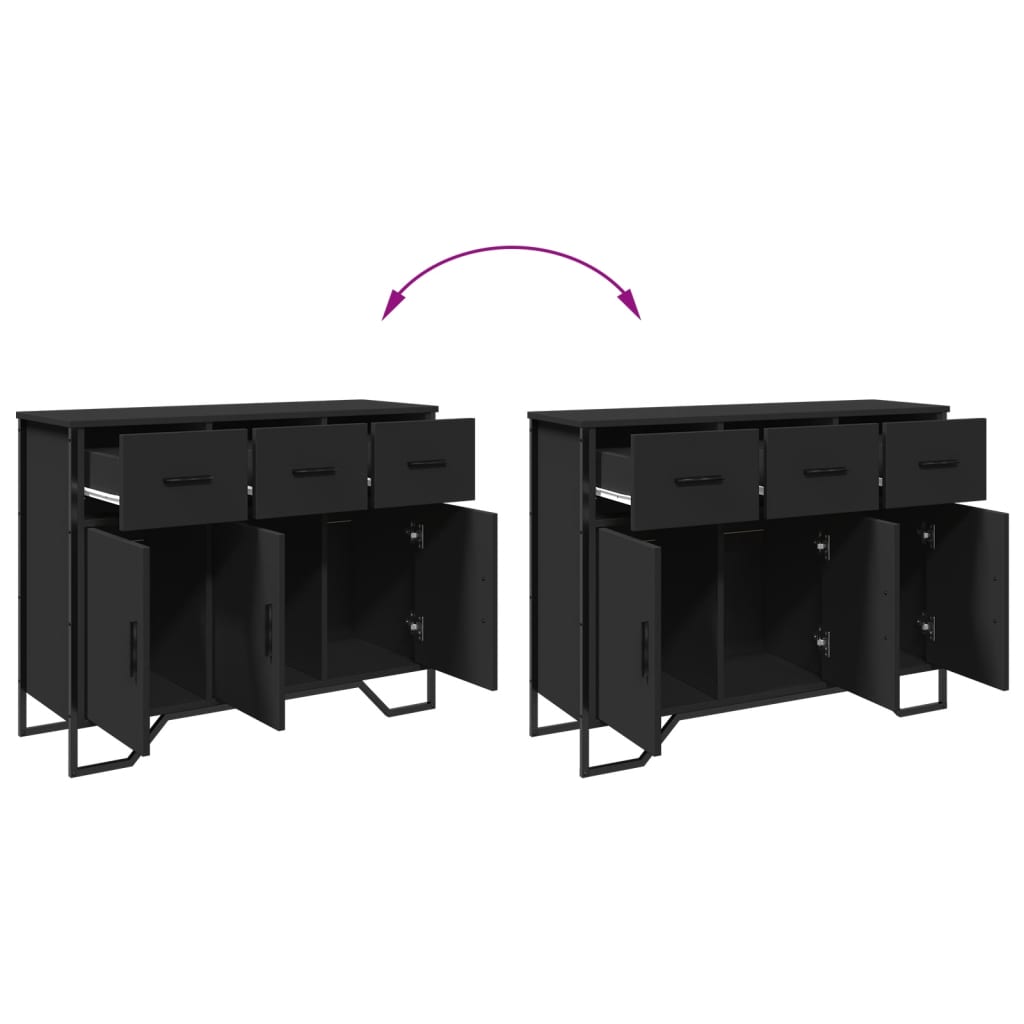 Sideboard Schwarz 97x32,5x74,5 cm Holzwerkstoff