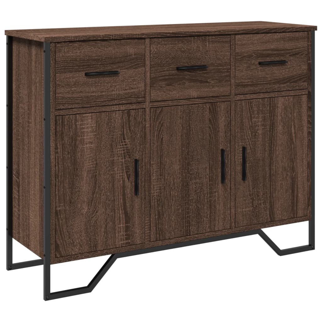 Sideboard Braun Eichen-Optik 97x32,5x74,5 cm Holzwerkstoff