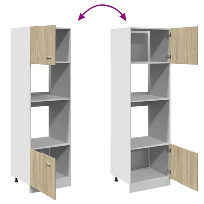 Mikrowellenumbauschrank Sonoma-Eiche 60x57x207 cm Holzwerkstoff