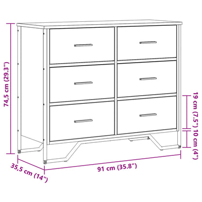 Kommode Schwarz 91x35,5x74,5 cm Holzwerkstoff