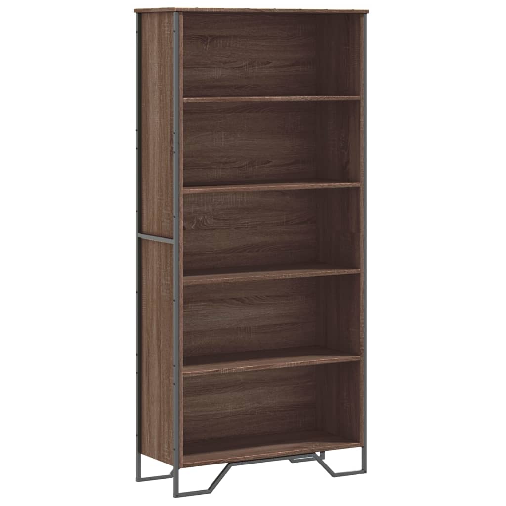 Bücherregal Braun Eichen-Optik 80x31x169 cm Holzwerkstoff