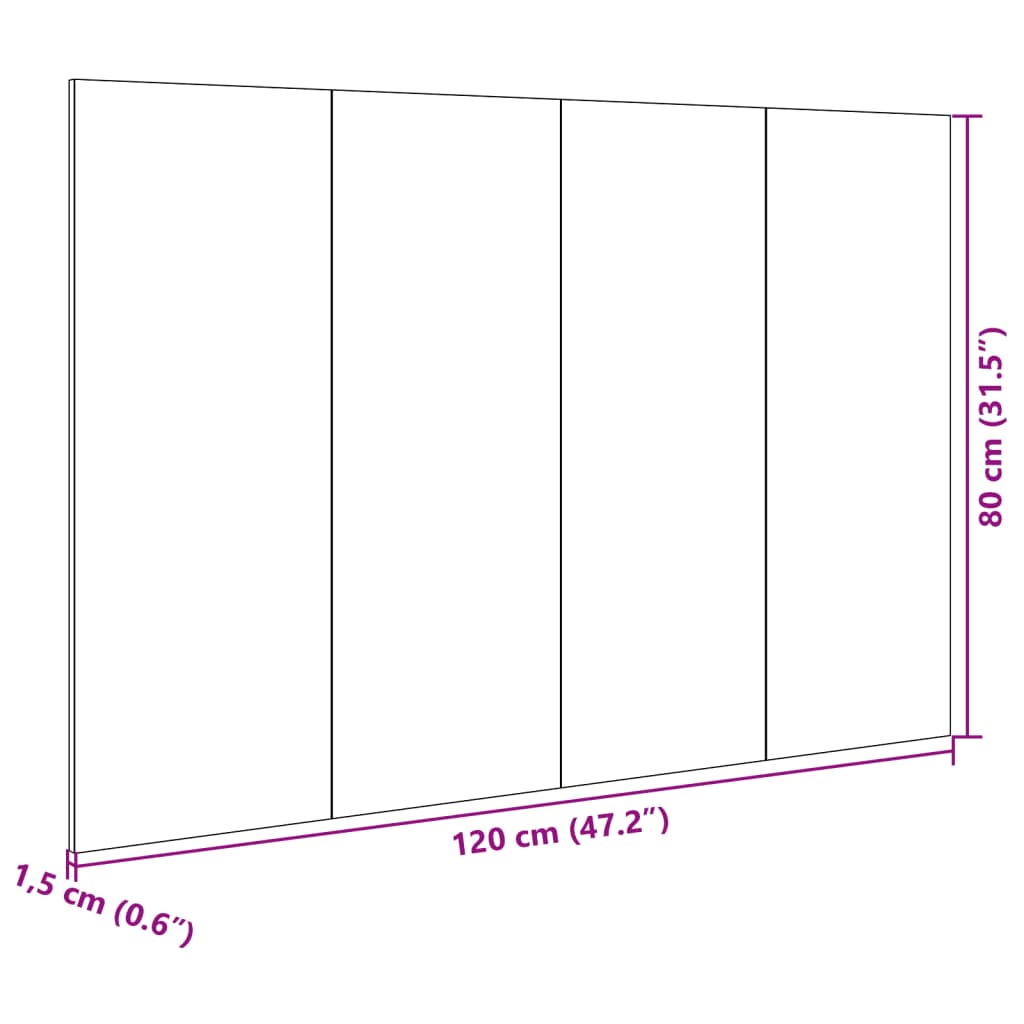 Kopfteil mit Nachttischen Weiß 120 cm Holzwerkstoff