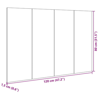 Kopfteil mit Nachttischen Sonoma-Eiche 120 cm Holzwerkstoff