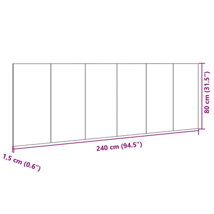 Kopfteil mit Nachttischen Braun Eiche-Optik 240cm Holzwerkstoff