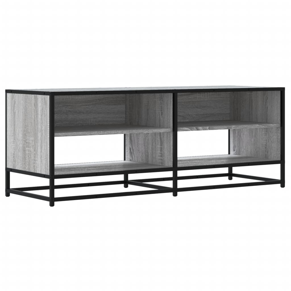 TV-Schrank Grau Sonoma 120,5x40x46 cm Holzwerkstoff und Metall