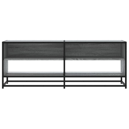 TV-Schrank Grau Sonoma 120,5x40x46 cm Holzwerkstoff und Metall