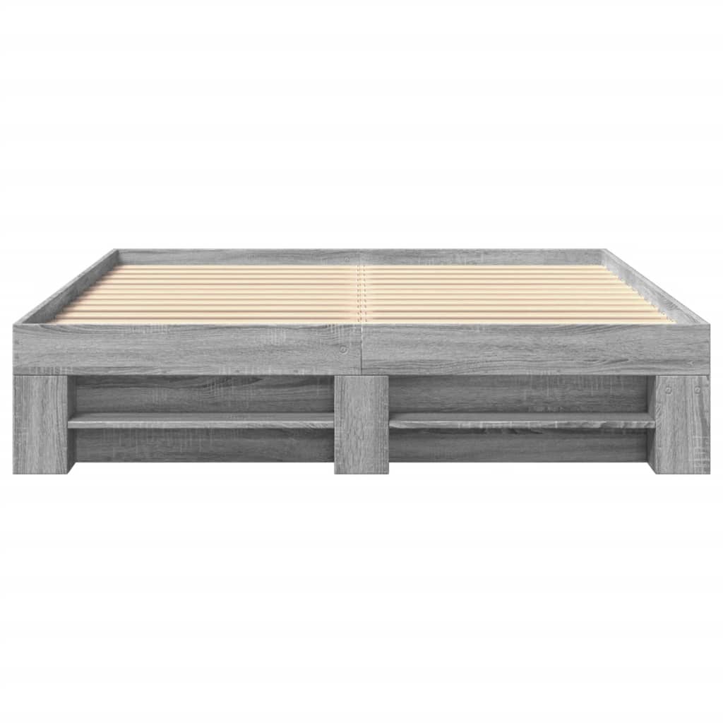 Bettgestell Grau Sonoma 160x200 cm Holzwerkstoff