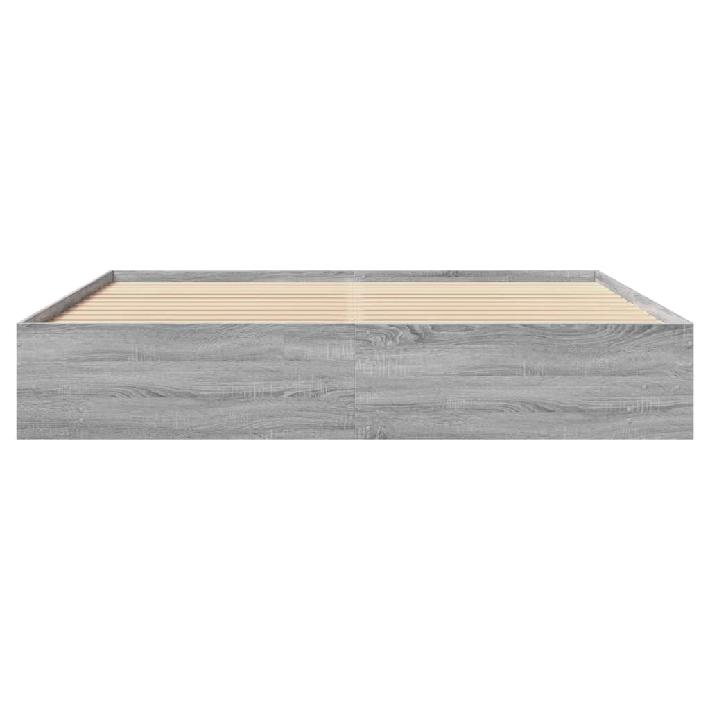 Bettgestell Grau Sonoma 180x200 cm Holzwerkstoff