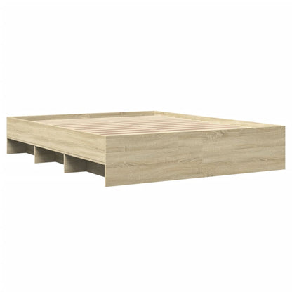 Bettgestell ohne Matratze Sonoma-Eiche 160x200 cm Holzwerkstoff