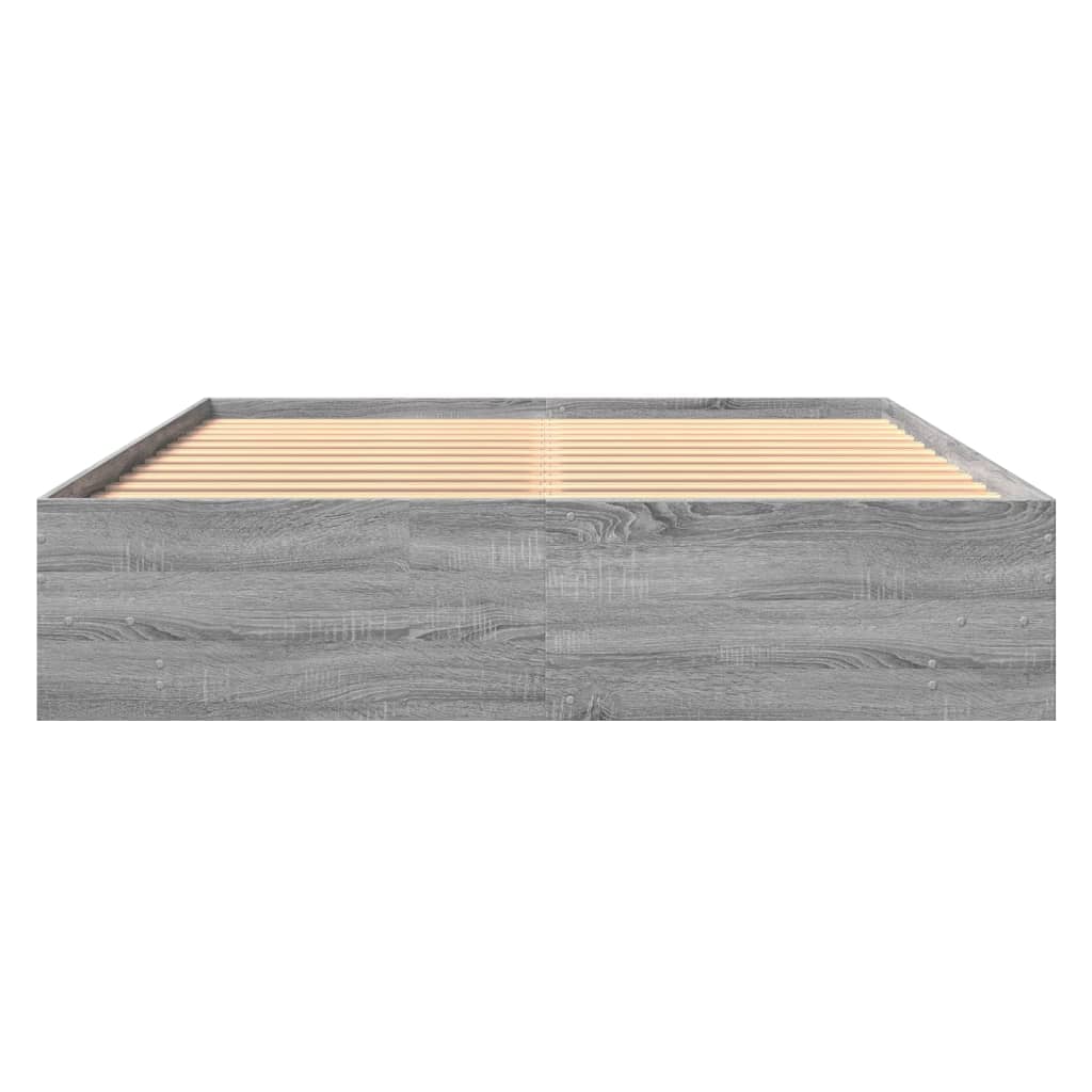 Bettgestell Grau Sonoma 160x200 cm Holzwerkstoff