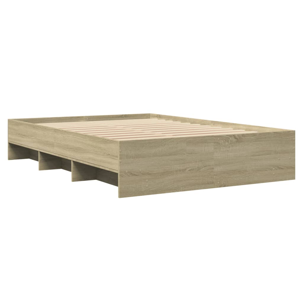 Bettgestell ohne Matratze Sonoma-Eiche 140x200 cm Holzwerkstoff