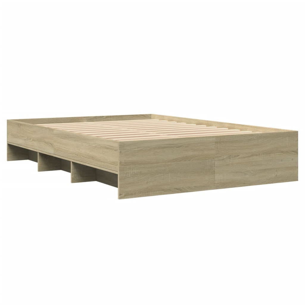 Bettgestell ohne Matratze Sonoma-Eiche 140x200 cm Holzwerkstoff