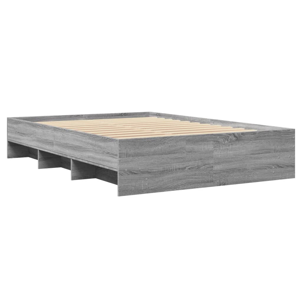 Bettgestell Grau Sonoma 140x200 cm Holzwerkstoff