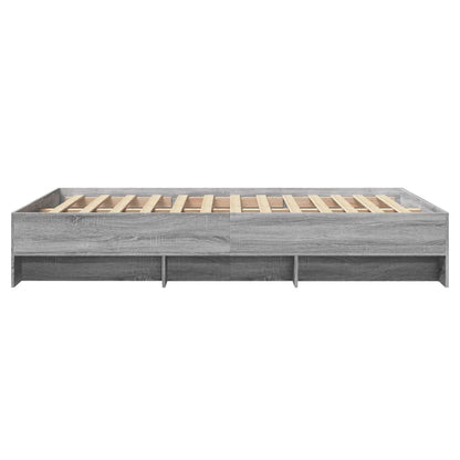 Bettgestell Grau Sonoma 140x200 cm Holzwerkstoff