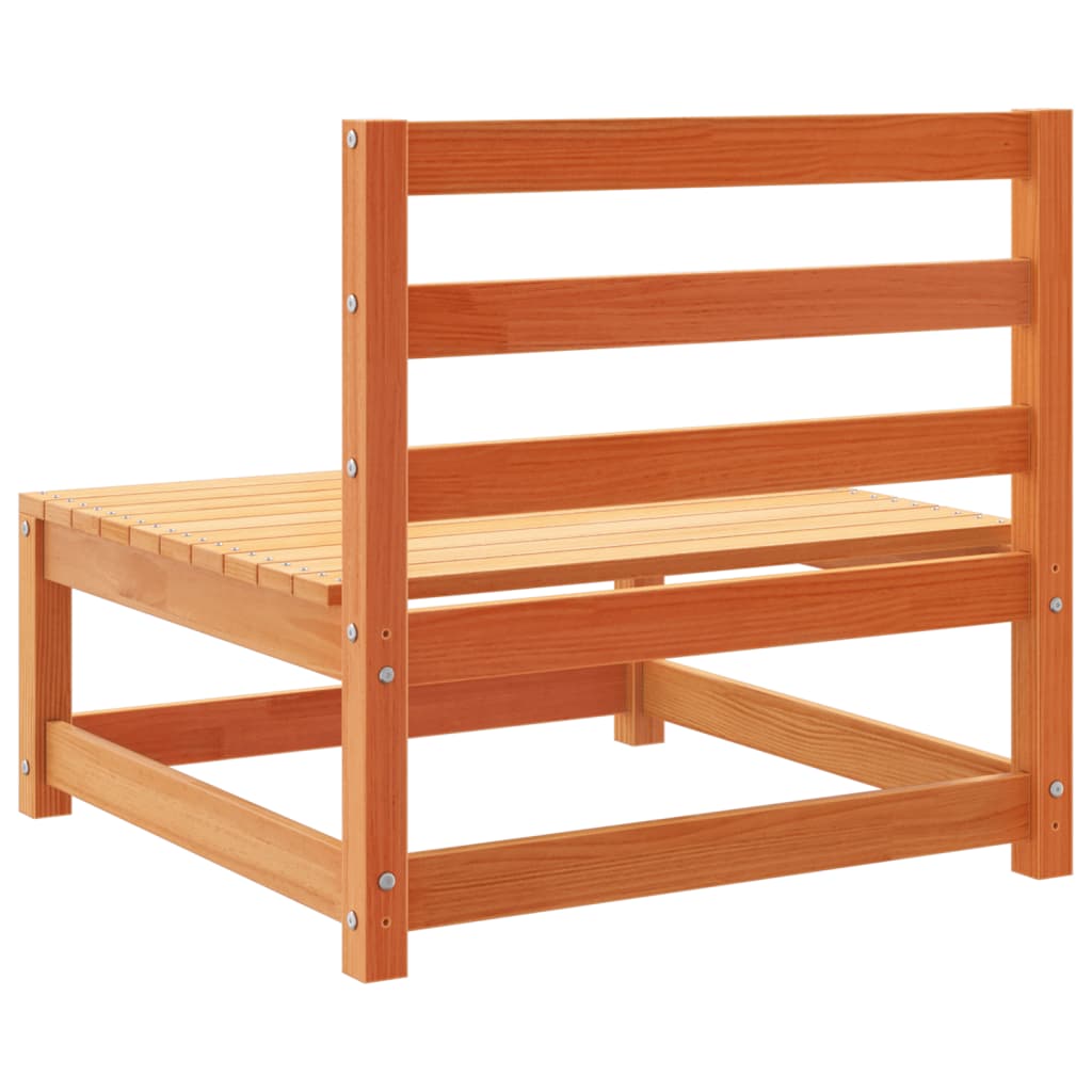 12-tlg. Garten-Sofagarnitur Wachsbraun Massivholz Kiefer