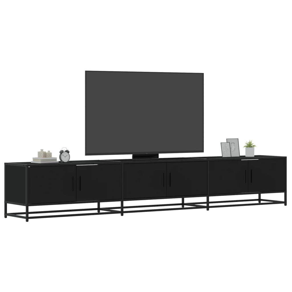 TV-Schrank Schwarz 240x35x41 cm Holzwerkstoff