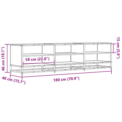 TV-Schrank Braun Eichen-Optik 180x40x46 cm Holzwerkstoff