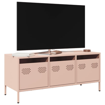 TV-Schrank Rosa 101,5x39x43,5 cm Kaltgewalzter Stahl