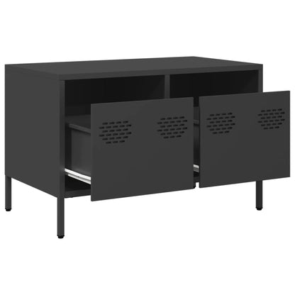 TV-Schrank Schwarz 68x39x43,5 cm Kaltgewalzter Stahl