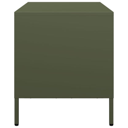 TV-Schrank Olivgrün 68x39x43,5 cm Kaltgewalzter Stahl