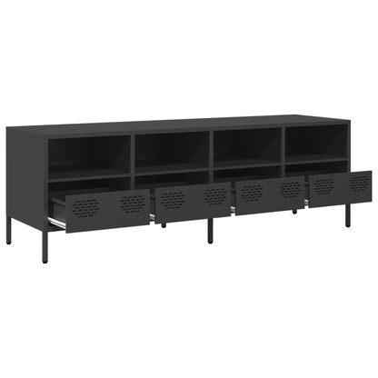 TV-Schrank Schwarz 135x39x43,5 cm Kaltgewalzter Stahl