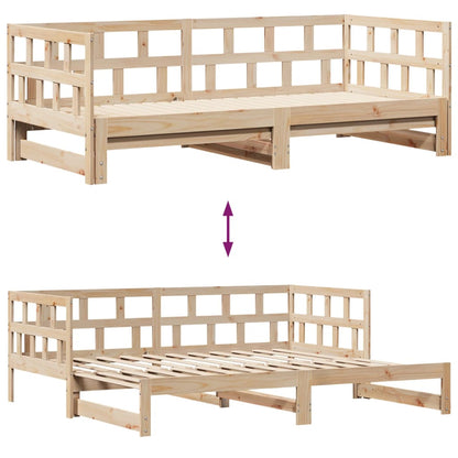 Tagesbett Ausziehbar mit Schubladen ohne Matratze 90x190 cm