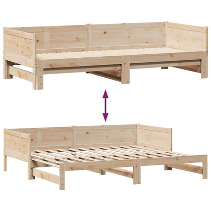 Tagesbett Ausziehbar mit Schubladen ohne Matratze 90x200 cm