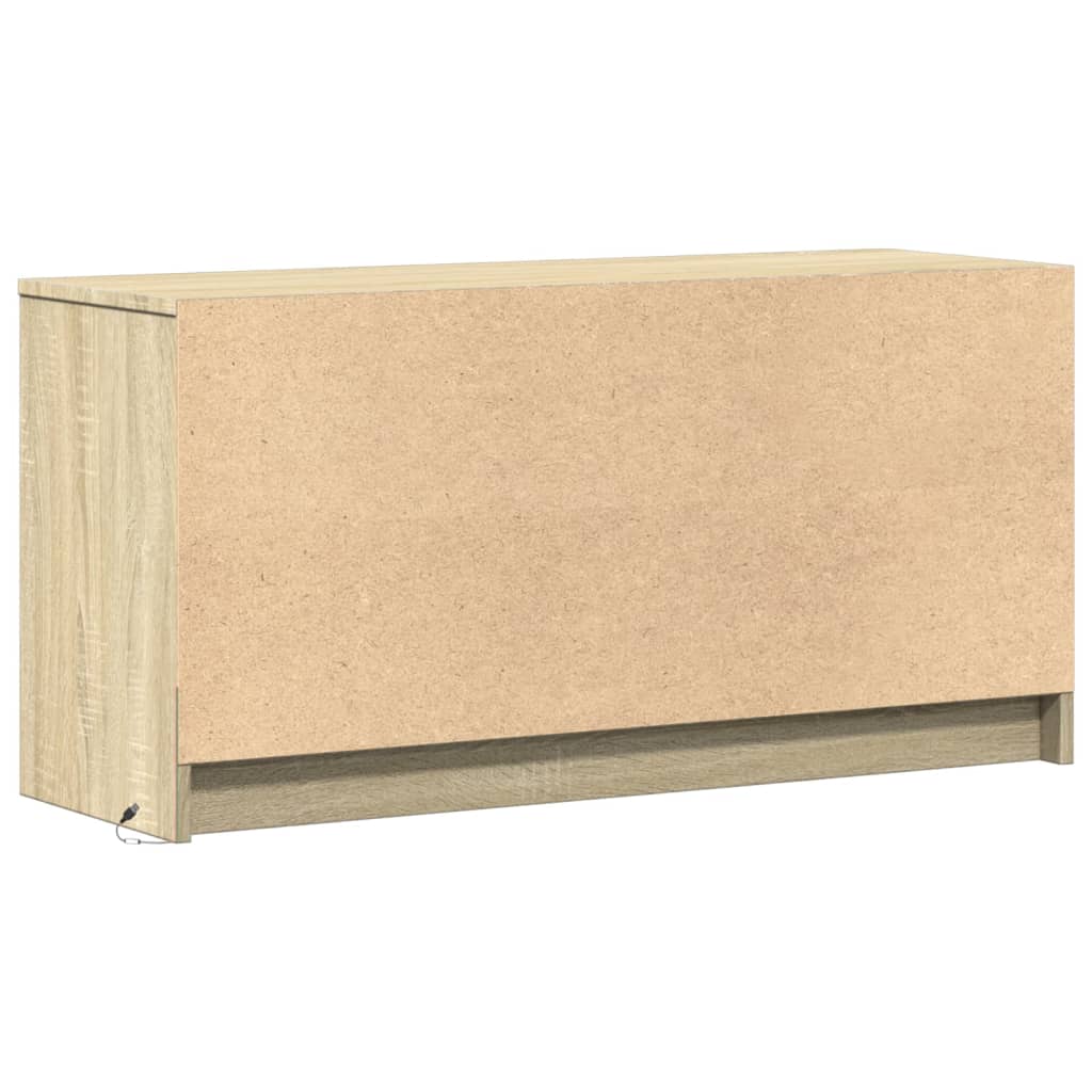 TV-Schrank mit LED-Beleuchtung Sonoma-Eiche 100x34x50 cm