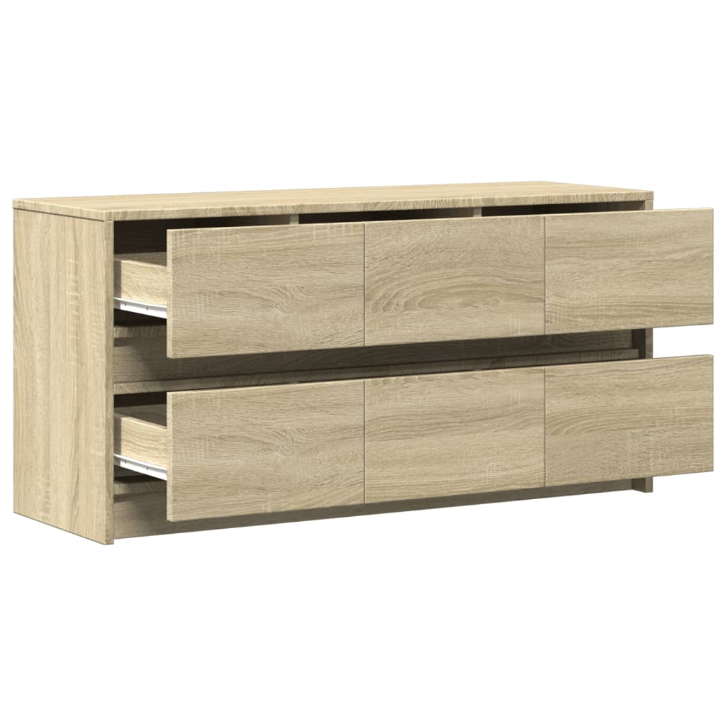 TV-Schrank mit LED-Beleuchtung Sonoma-Eiche 100x34x50 cm