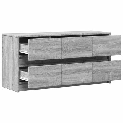 TV-Schrank mit LED-Beleuchtung Grau Sonoma 100x34x50 cm