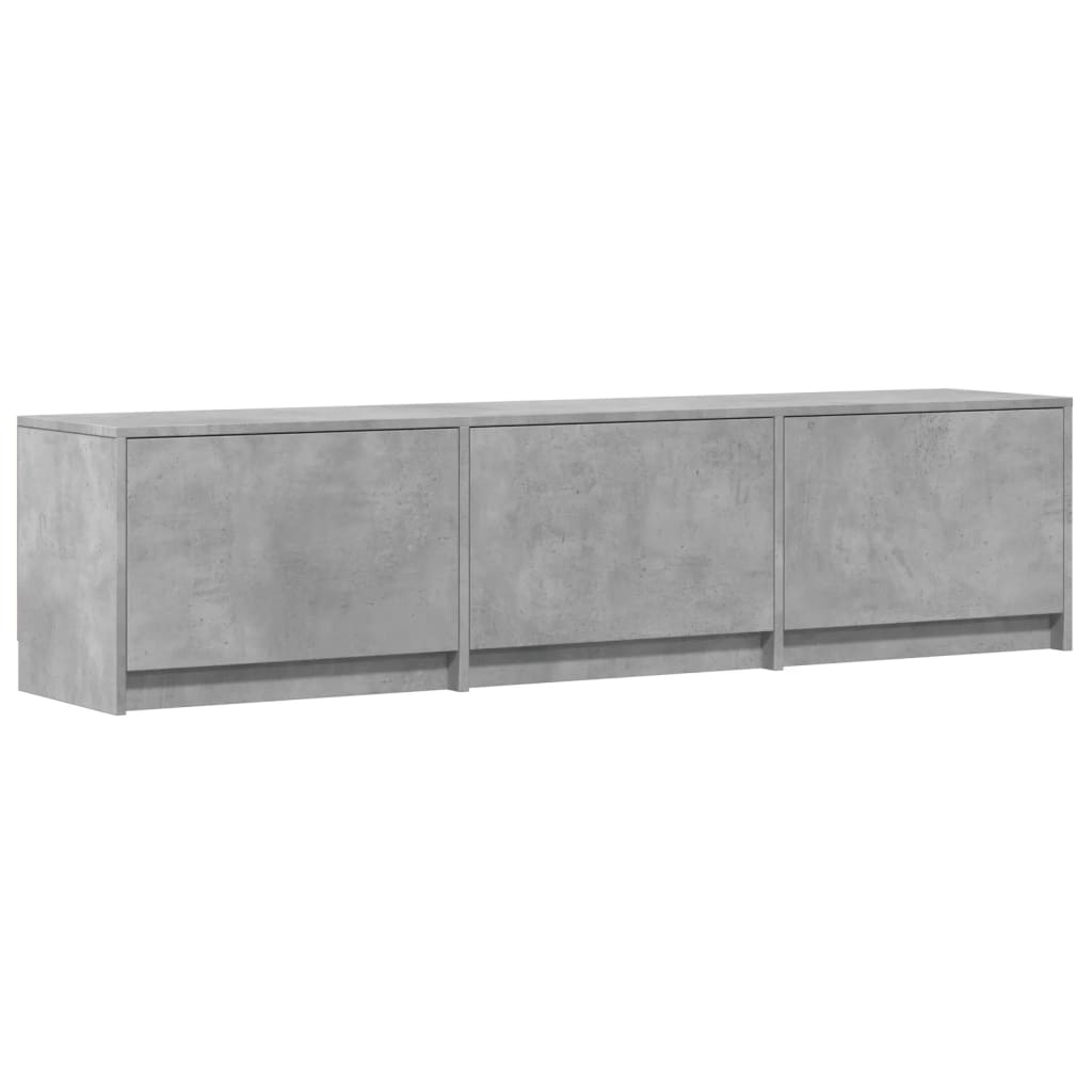 TV-Schrank mit LED-Beleuchtung Betongrau 165x34x40 cm