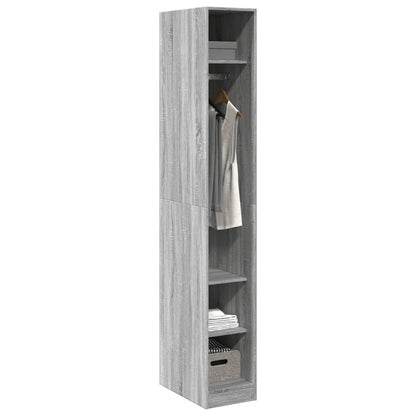 Kleiderschrank Grau Sonoma 30x50x200 cm Holzwerkstoff