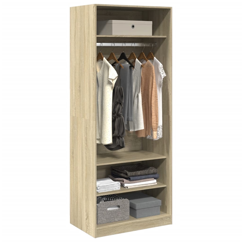 Kleiderschrank Sonoma-Eiche 80x50x200 cm Holzwerkstoff