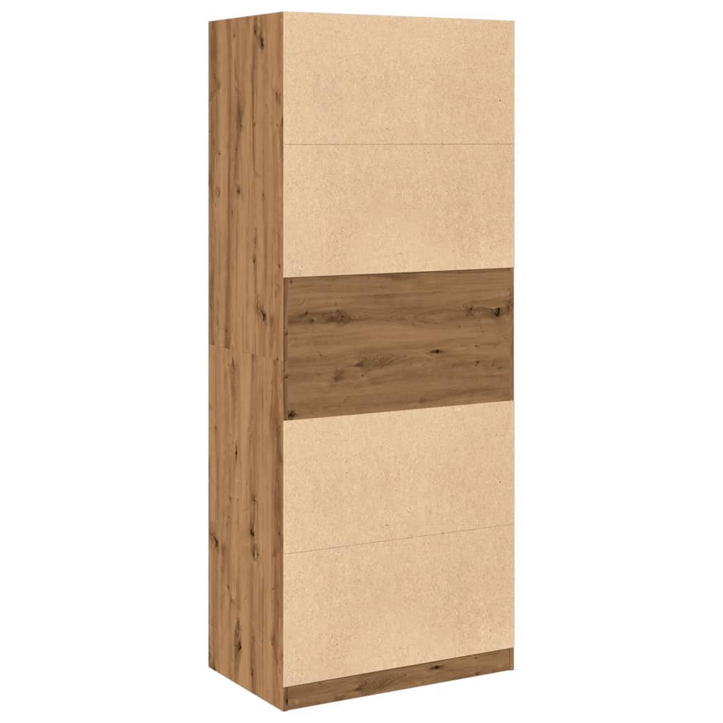 Kleiderschrank Artisan-Eiche 80x50x200 cm Holzwerkstoff