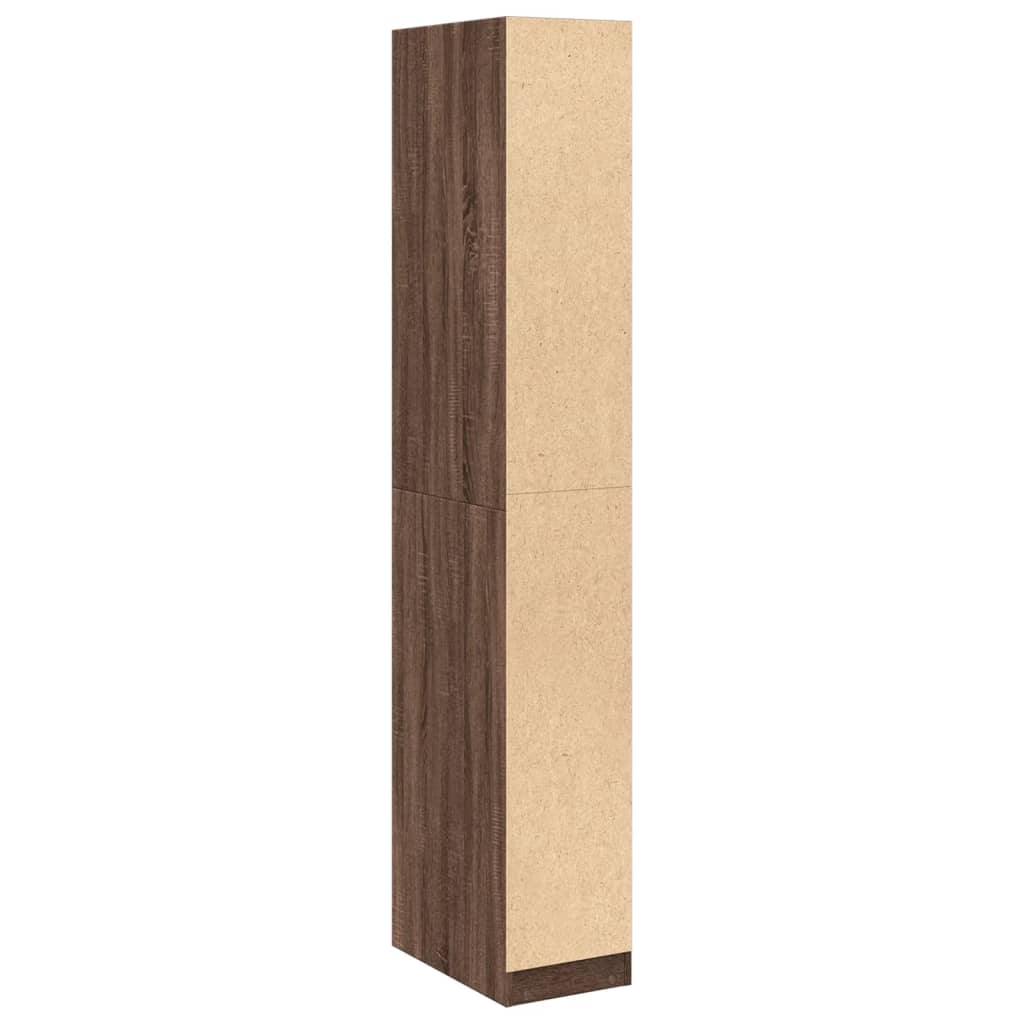 Kleiderschrank Braun Eichen-Optik 30x50x200 cm Holzwerkstoff