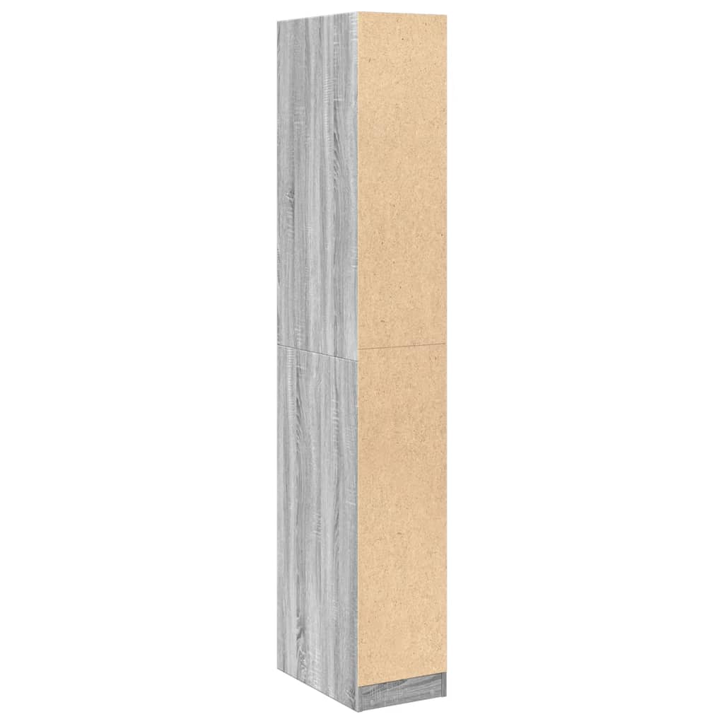 Kleiderschrank Grau Sonoma 30x50x200 cm Holzwerkstoff