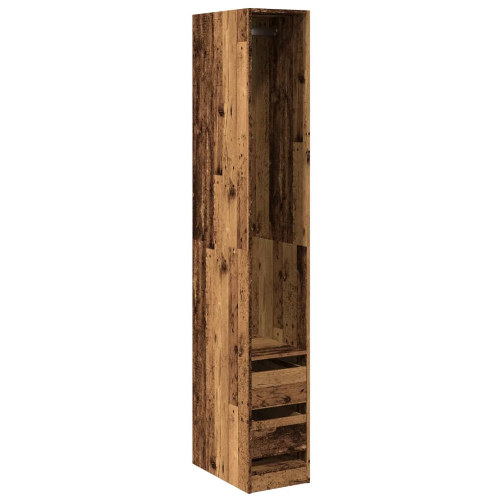 Kleiderschrank Altholz-Optik 30x50x200 cm Holzwerkstoff