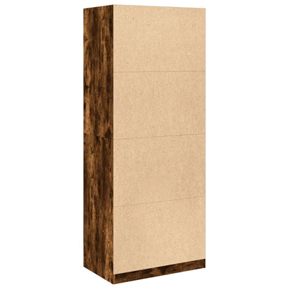 Kleiderschrank Räuchereiche 80x50x200 cm Holzwerkstoffs