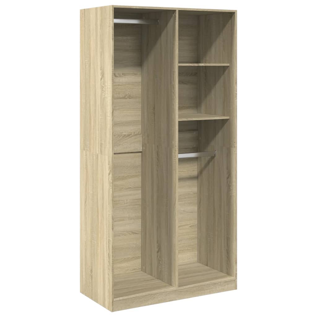 Kleiderschrank Sonoma-Eiche 100x50x200 cm Holzwerkstoff