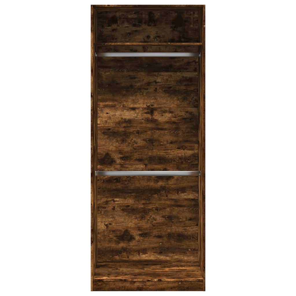 Kleiderschrank Räuchereiche 80x50x200 cm Holzwerkstoffs