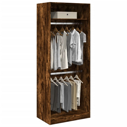 Kleiderschrank Räuchereiche 80x50x200 cm Holzwerkstoffs