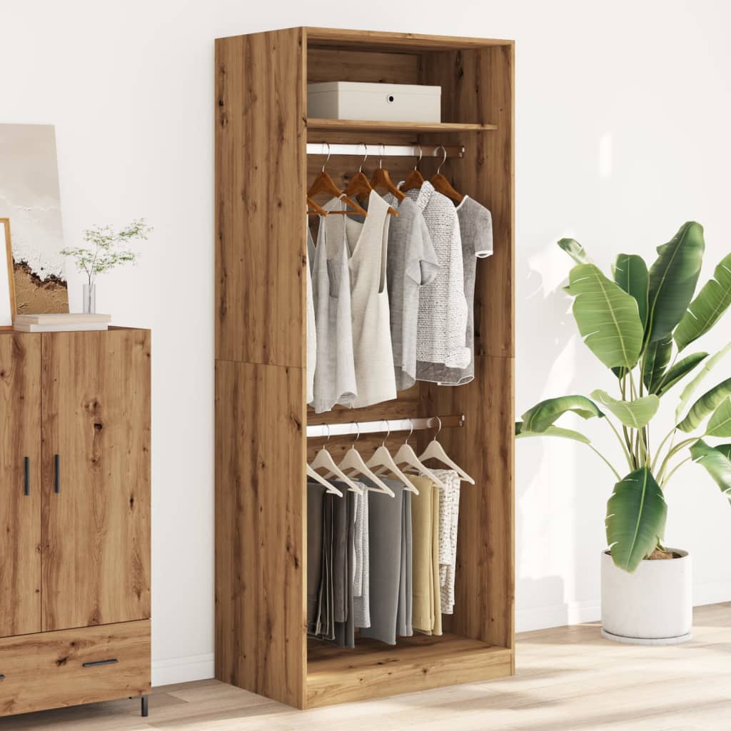 Kleiderschrank Artisan-Eiche 80x50x200 cm Holzwerkstoff