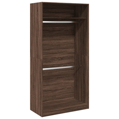 Kleiderschrank Braun Eiche-Optik 100x50x200 cm Holzwerkstoff