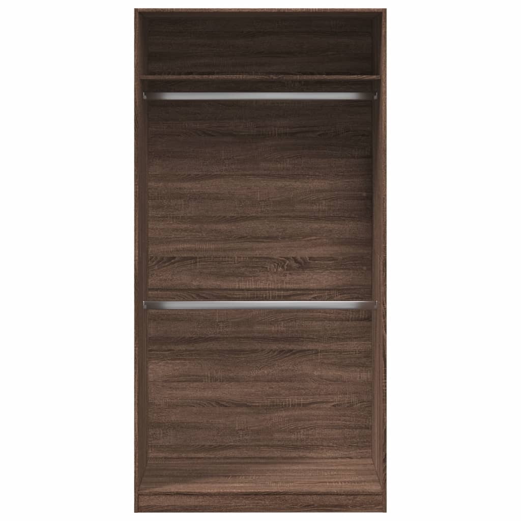 Kleiderschrank Braun Eiche-Optik 100x50x200 cm Holzwerkstoff