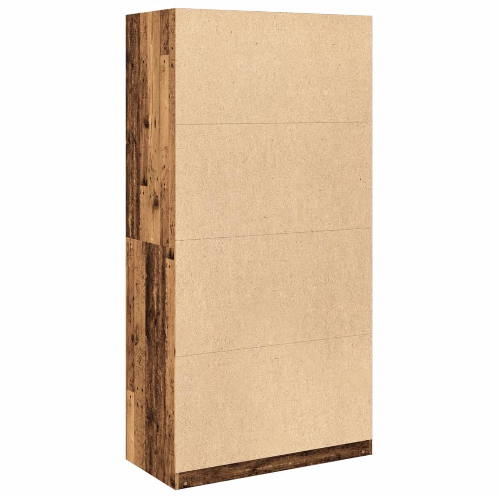 Kleiderschrank Altholz-Optik 100x50x200 cm Holzwerkstoff