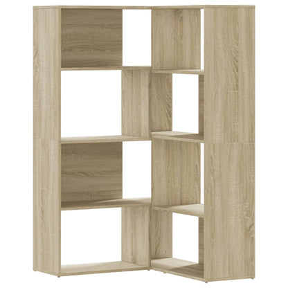 Eck-Bücherregal 4 Etagen Sonoma Eiche 85x85x140cm Holzwerkstoff