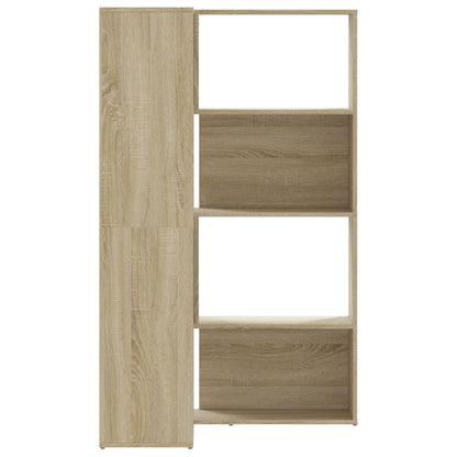 Eck-Bücherregal 4 Etagen Sonoma Eiche 85x85x140cm Holzwerkstoff